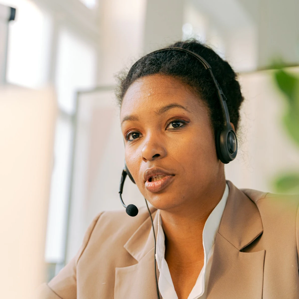 Woman over call